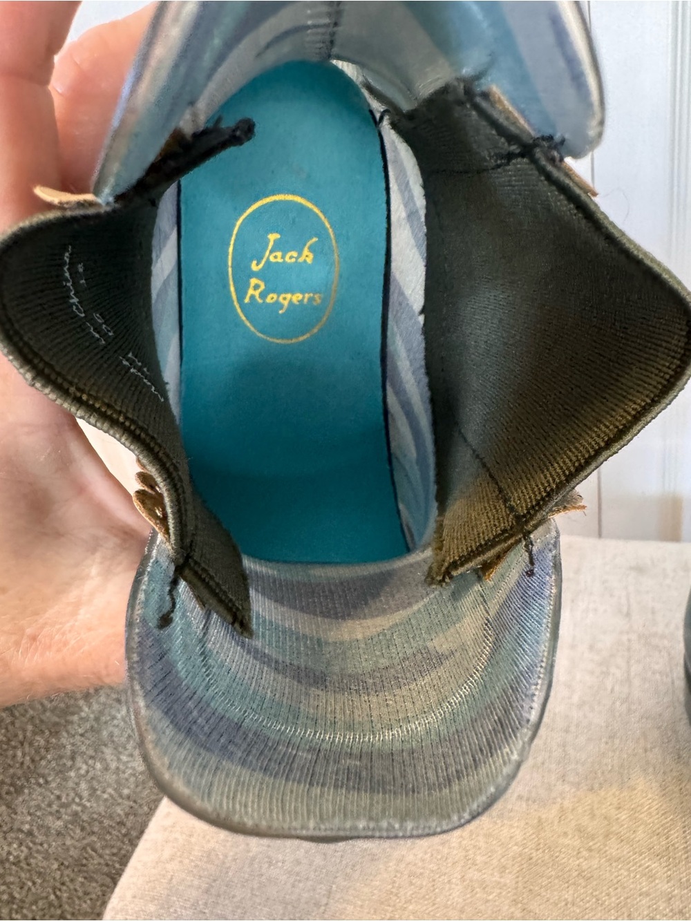 Jack Rogers Woman Sallie Ankle Green Camo Waterproof Rain Boots Scalloped Size 9 - Picture 14 of 15
